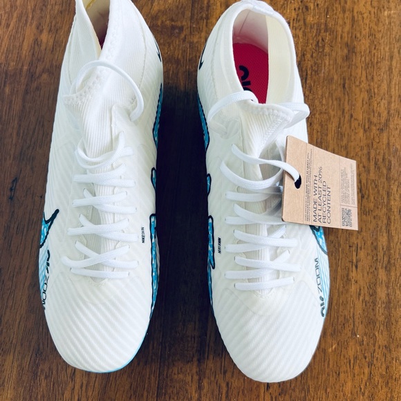 Nike Air Zoom Cleats - White with Blue and Pink - Picture 3 of 7